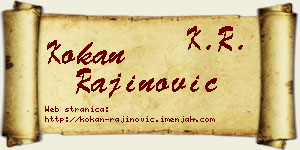 Kokan Rajinović vizit kartica